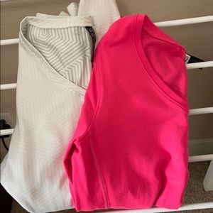 2 Under Armour fitted cold gear long sleeve shirts